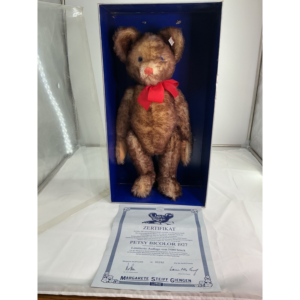 Steiff Petsy Bicolor 1927 Replica Teddy Bear 50cm Mohair Limited Edition 00292